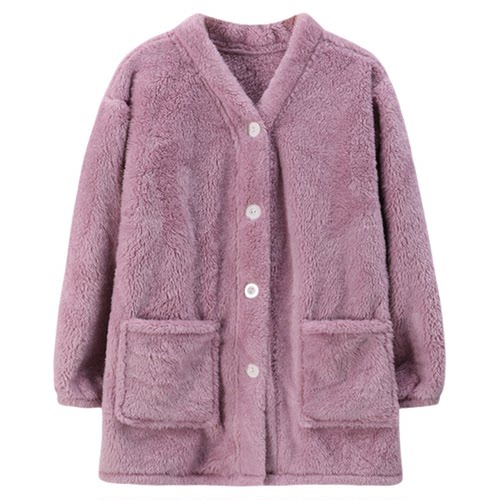 单件上衣女冬季珊瑚绒睡衣