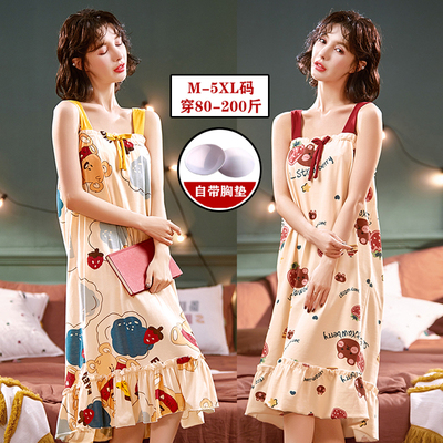 吊带睡裙女夏季纯棉薄款性感