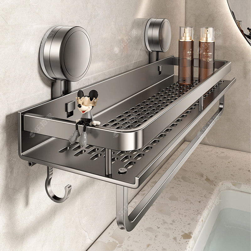 化妆室吸盘置物架壁挂免打孔墙上浴室化妆品洗手洗漱台厕所收纳层,家庭/个人清洁工具,浴室角架/置物架,淘宝优惠券,粉丝福利购,淘宝优惠卷