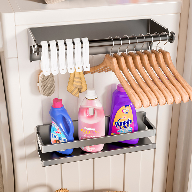 磁吸阳台洗衣机置物架