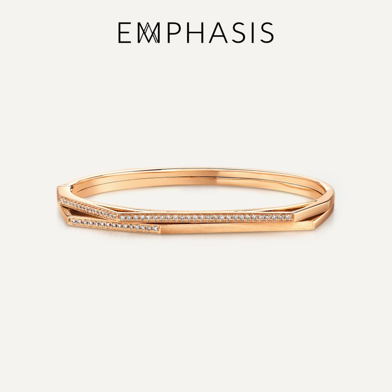 「冠」系列18K金钻石手镯