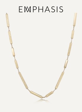 EMPHASIS艾斐诗「融」系列丝锻合金中性吊牌项链90550N