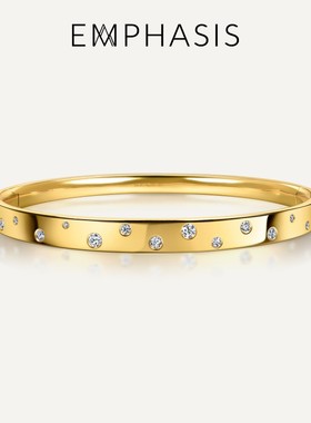 EMPHASIS艾斐诗「融」系列18K黄色黄金钻石手镯96026K预订