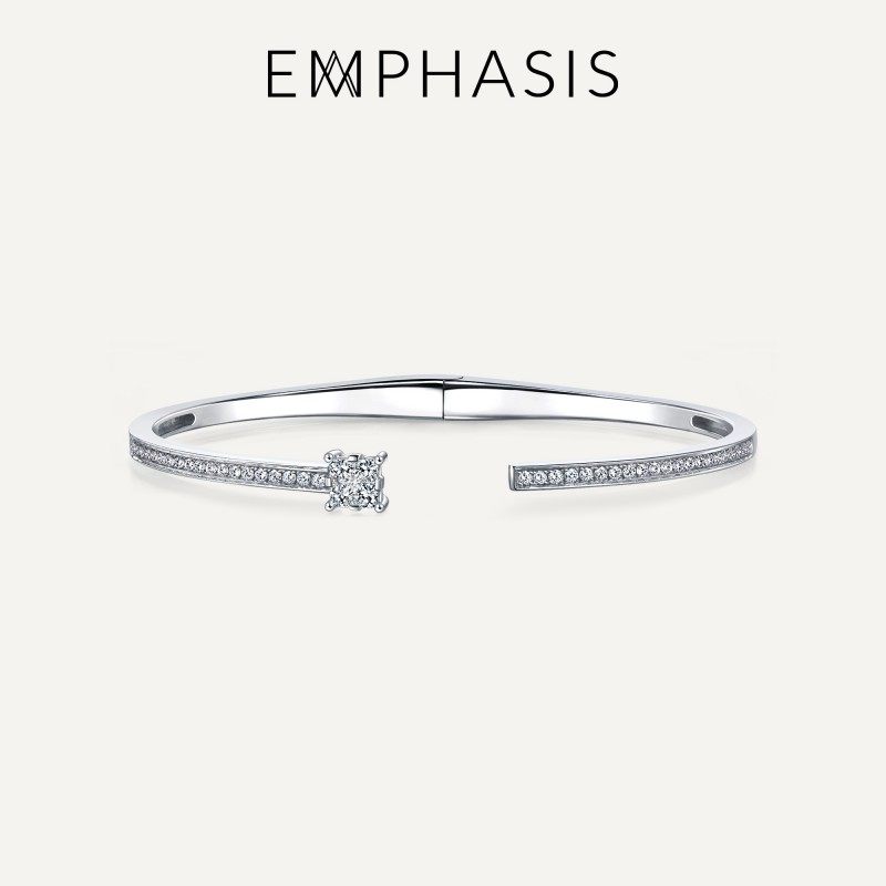 「密」系列18K金公主方钻石手镯