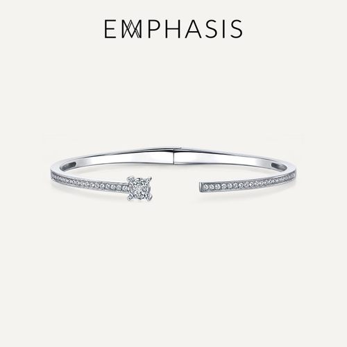 「密」系列18K金公主方钻石手镯