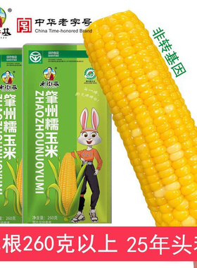 老街基25年新黄糯玉米棒260g5根10根东北玉米香真空装速食黏苞米