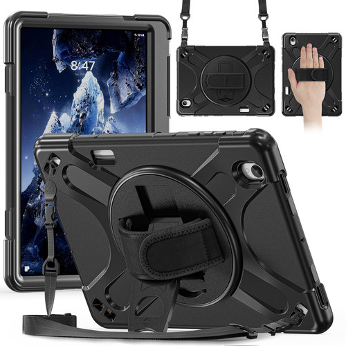 丽真硅胶套适用于三星Tab S12 Plus保护套12.4英寸平板防摔外壳SM-X840旋转支撑架防摔X846N全包手托背带户外