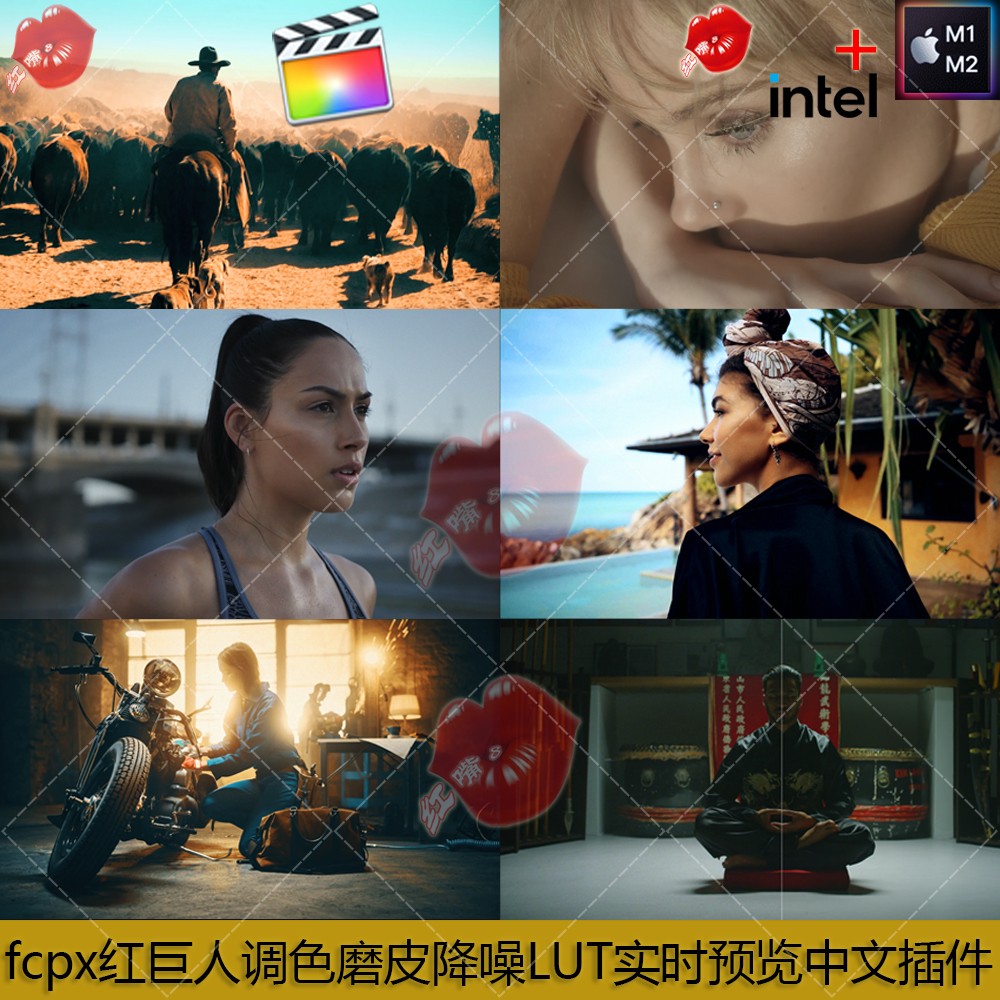 fcpx红巨人调色磨皮降噪LUT实时预览Magic Bullet Suite 中文插件