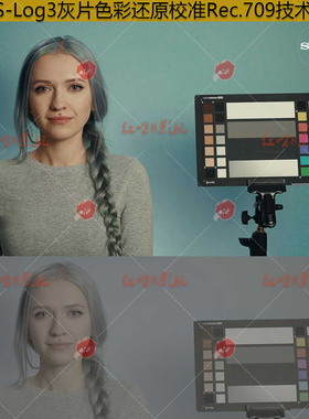 索尼S-Log3/S-Gamut3.Cine灰片色彩还原校准转换为Rec.709技术LUT