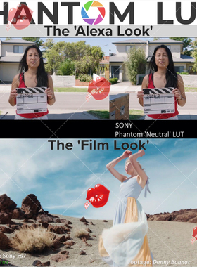 Phantom LUTs 索尼FS7 α7m3等转阿莱SLog2调色SLog3电影胶片预设