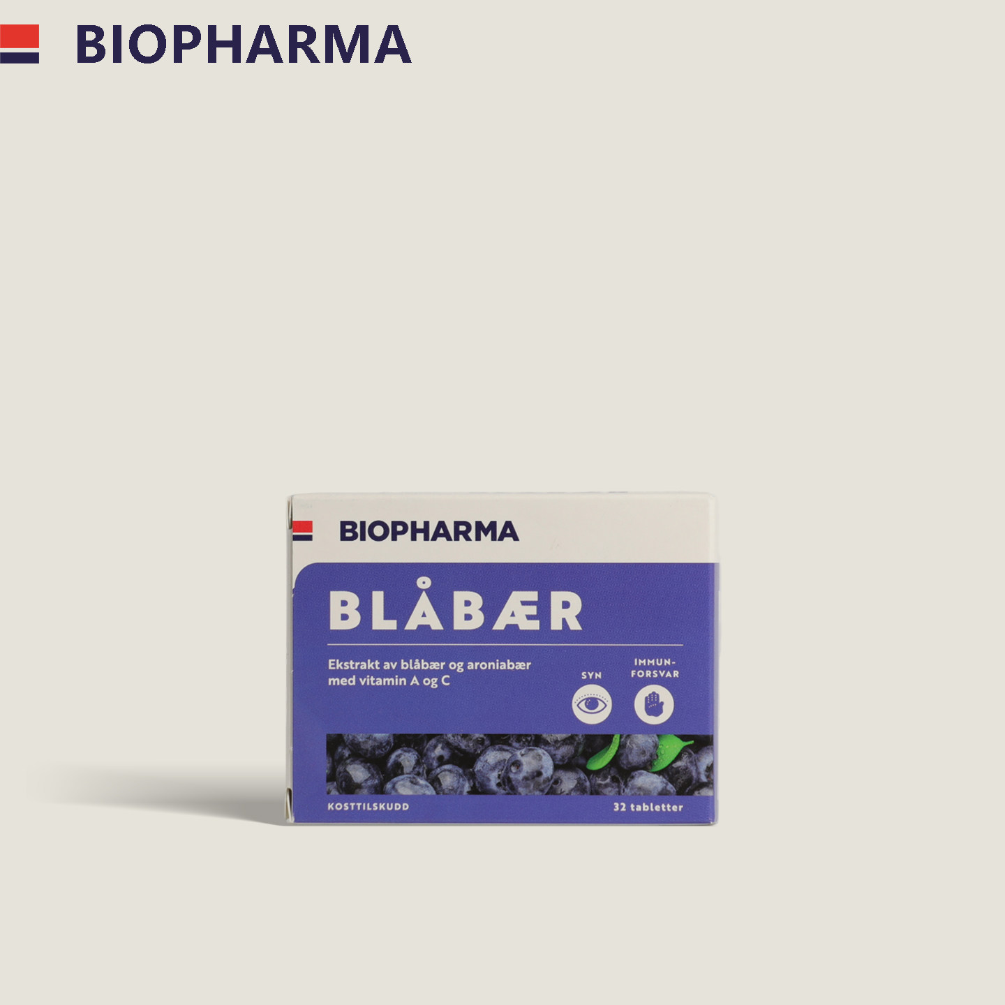 挪威进口Biopharma野生越橘蓝莓精华花青素缓解眼睛疲劳 眼干眼累