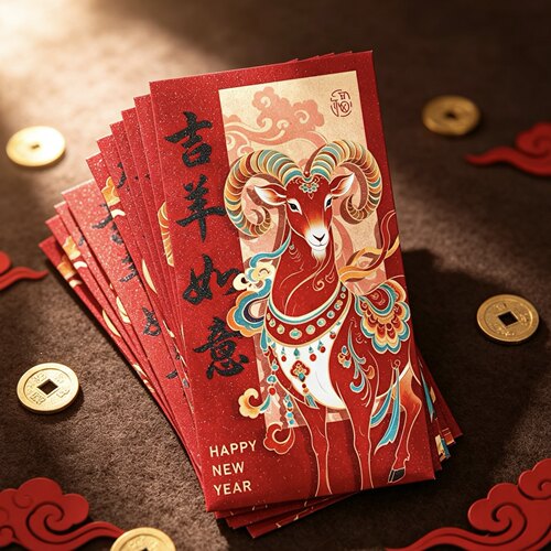 2027新款中国风羊年红包袋创意高级感生肖春节新年利是封定制logo