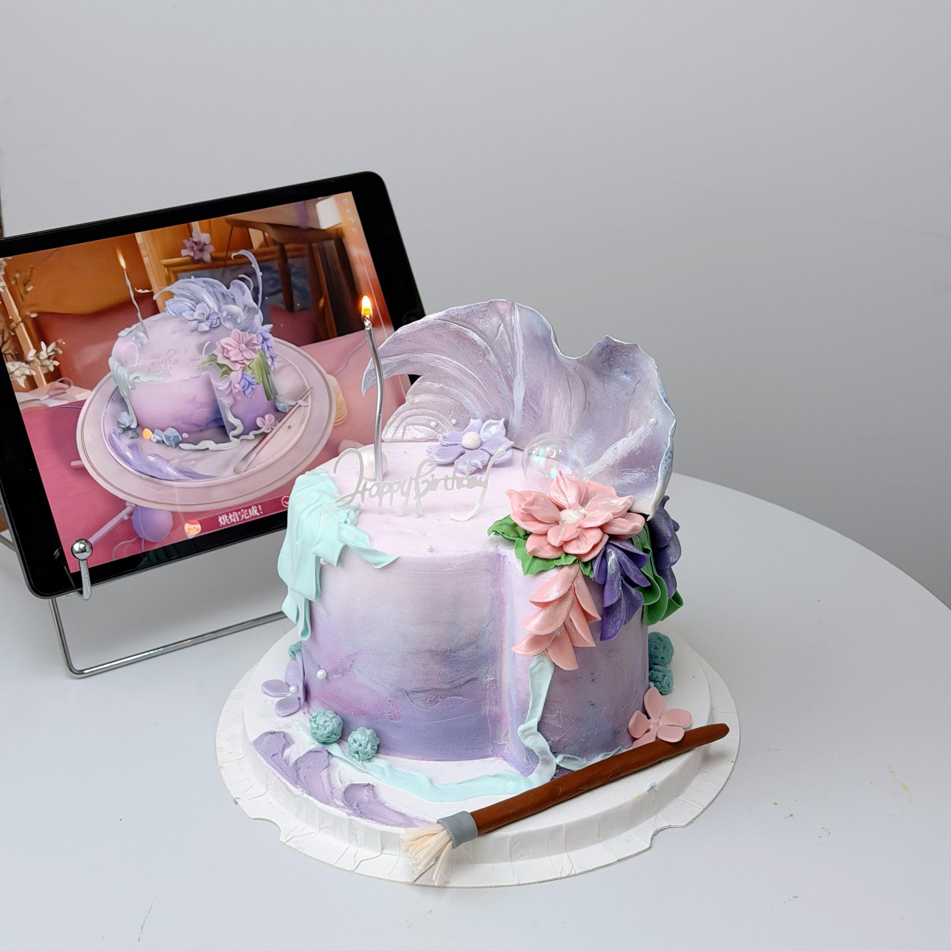 网红恋与深空祁煜生日蛋糕装饰插件翻糖切模透明球甜品台烘焙装扮