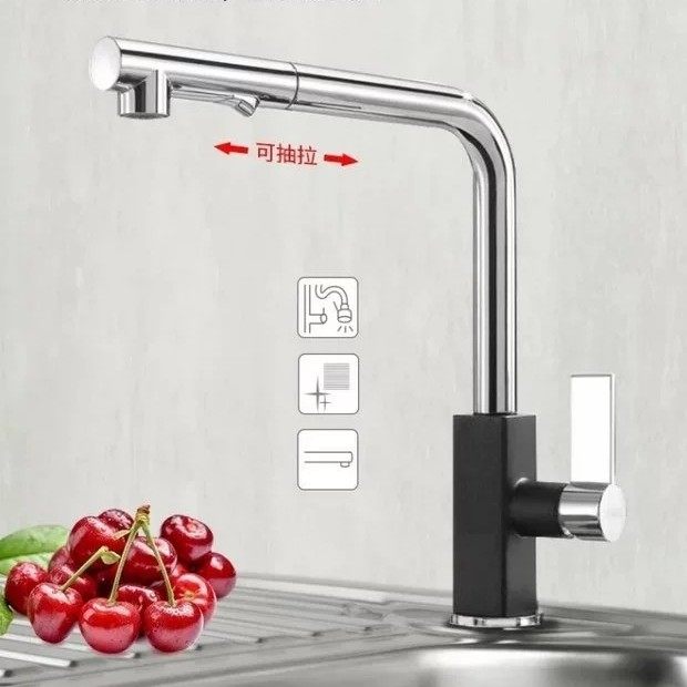 PT991C/G【抽拉双出水平抛带花洒】瑞士弗兰卡FRANKE厨房全铜龙头