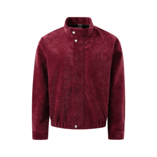 Duamin 复古树纹肌理拼接立体刺绣立领外套街头夹克 男女同款