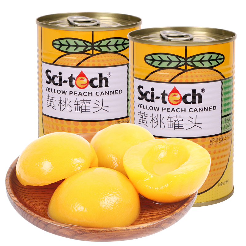 糖水黄桃罐头425克*10罐休闲零食