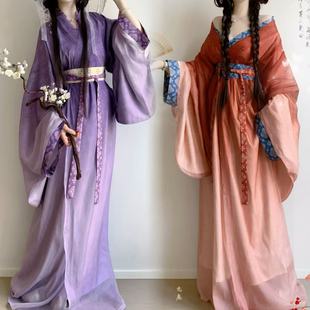 超仙秋冬 汉服女大乔小乔cos战国袍拖尾交领复原款 新月集 罗裳