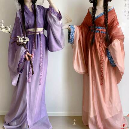 新月集【罗裳】汉服女大乔小乔cos战国袍拖尾交领复原款超仙秋冬