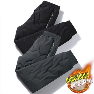 棉裤 加厚秋冬季 防寒直筒休闲裤 男士 子羊羔绒长裤 男保暖加绒束脚裤