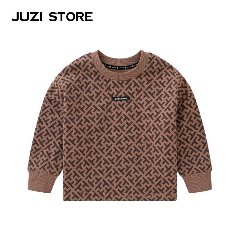 JUZI STORE童装纯棉T恤细腻粗针复古上装长袖套头衫男女童1123001,童装/婴儿装/亲子装,T恤,淘宝优惠券,粉丝福利购,淘宝优惠卷