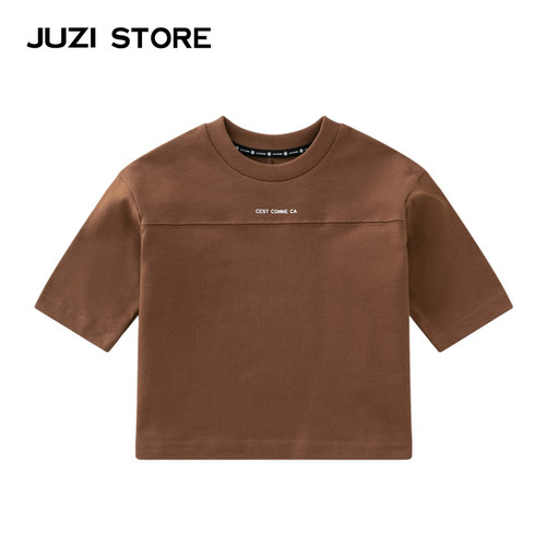 JUZISTORE粗针单面布纯棉T恤