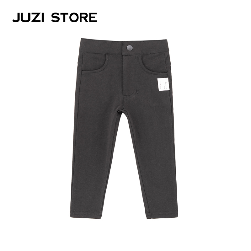 JUZI STORE童装修身长裤打底迷你毛圈下装长裤男女童192