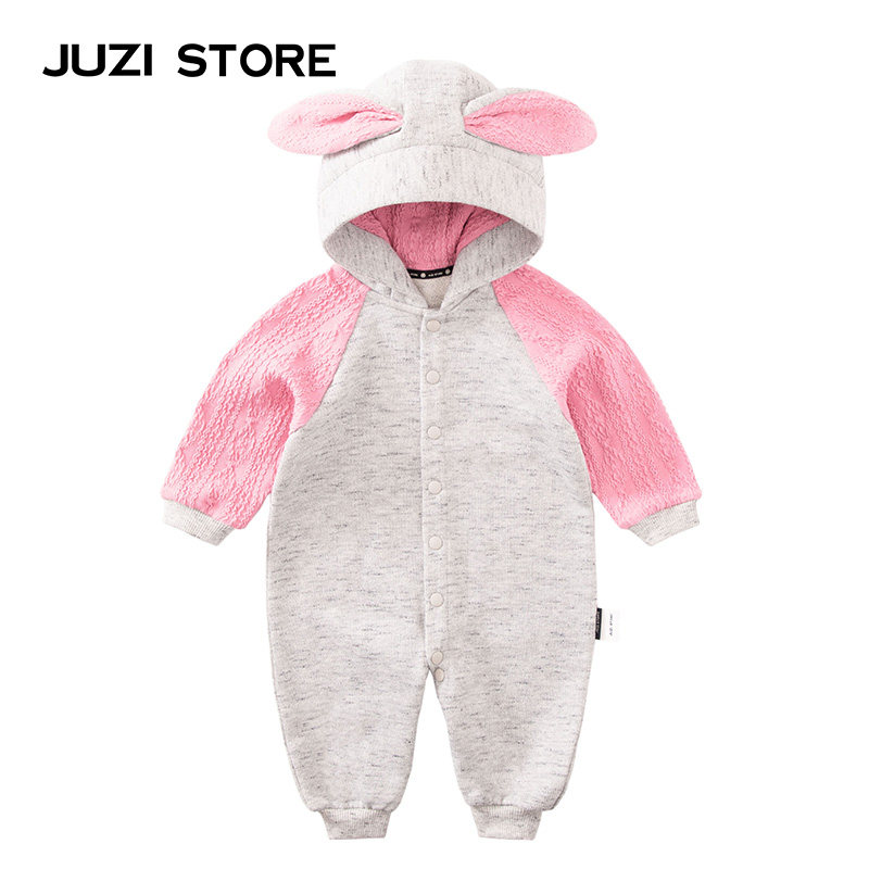 JUZI STORE童装松针毛圈兔子造型连体衣服中性男女婴童18