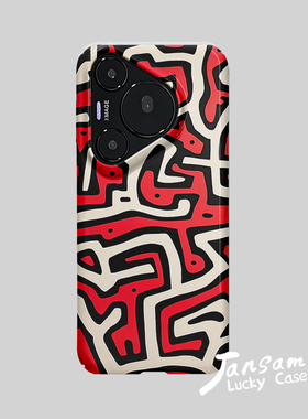 哈林粗线条适用华为mate70pro手机壳mate60/40全包硬壳pura70软壳P60pro防摔个性原创新款潮流全包边