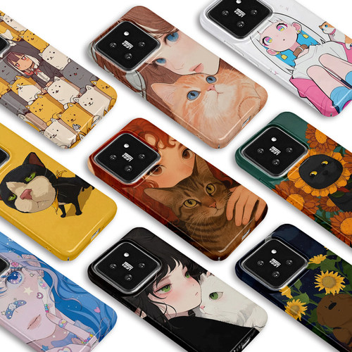 卡通新款适用小米15手机壳米14/13ultra/12su/15u/oppox7ultra/x8全包边K70至尊菲林硬壳红米K60