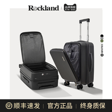 洛克兰前开扩容电脑箱防爆拉链超轻充电口20寸登机拉杆箱行李箱