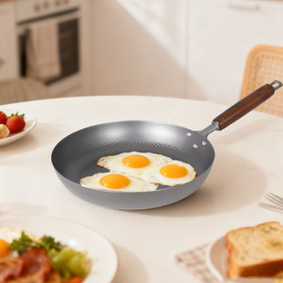 日本进口铁锅Summit窒化凹凸纹平底锅煎锅无涂层超轻极铁锅家用