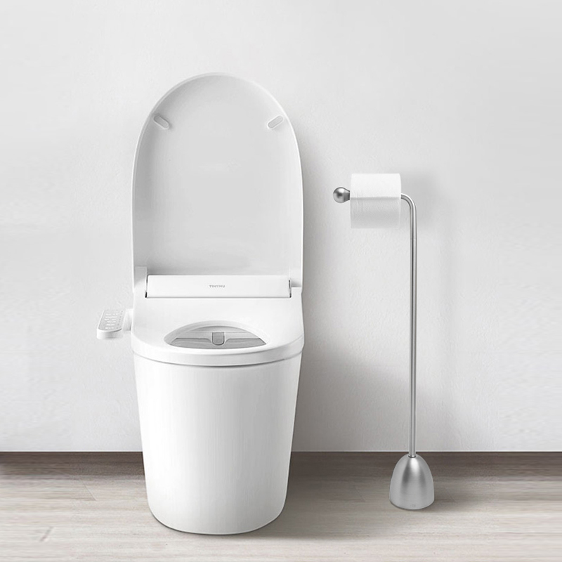 带马桶刷可收纳落地卷纸架