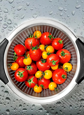 美国OXO不锈钢沥水篮洗菜盆蔬菜水果厨房家用淘米洗米筛神器漏盆