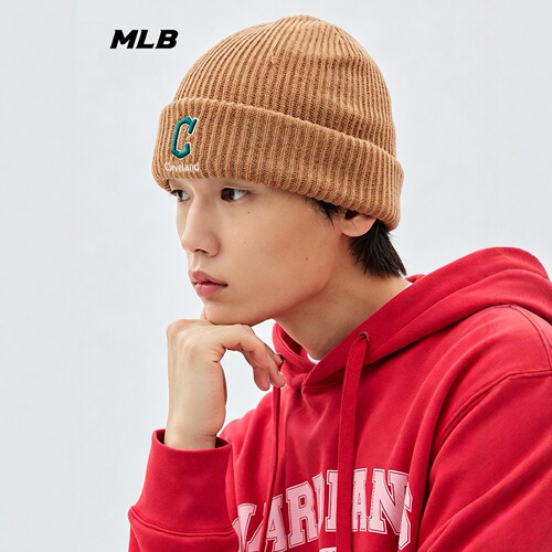 24新款MLB情侣字母刺绣毛线帽
