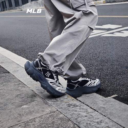 MLB美职棒情侣网面厚底老爹鞋