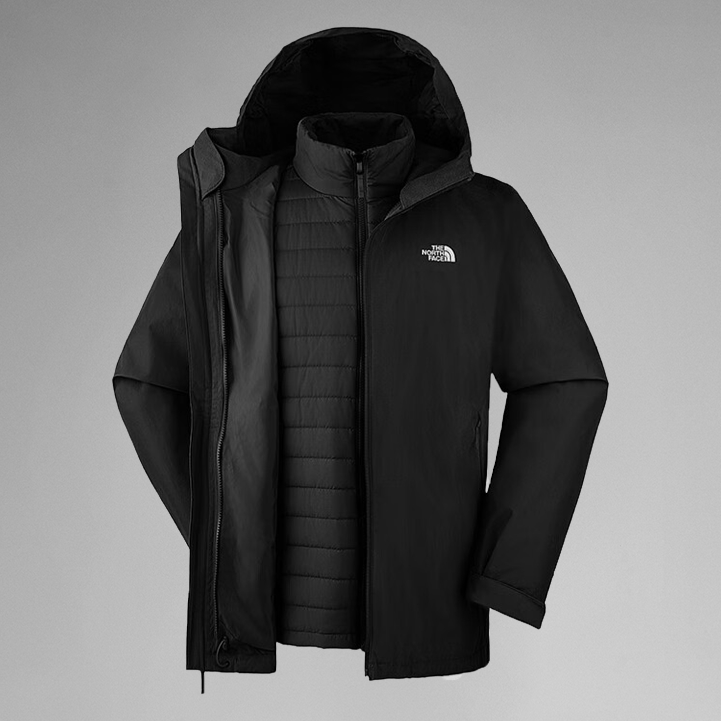 北面三合一冲锋衣男防水棉服内胆