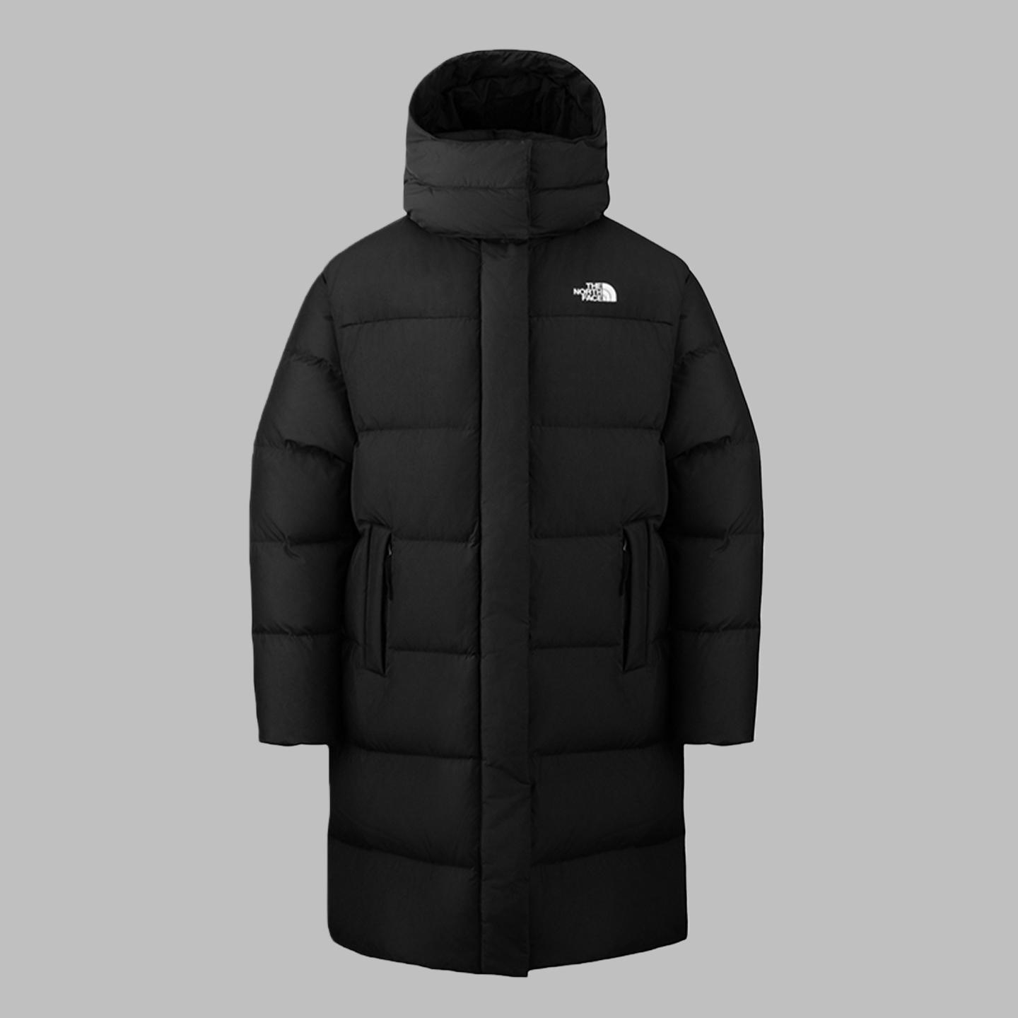 北面羽绒服女防泼水长款可拆卸袖