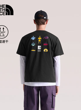 北面男女户外速干短袖T恤8GVU