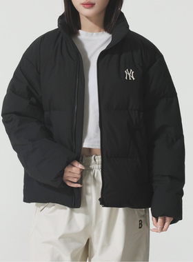 MLB情侣羽绒服25新款男女NY防水防泼水重磅休闲棉羽外套3ADJB2056