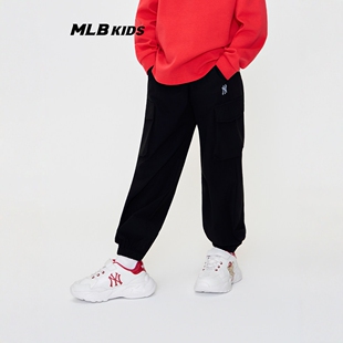 MLB儿童工装裤26新款男女NY小标大口袋宽松休闲束脚裤7AWPB0763
