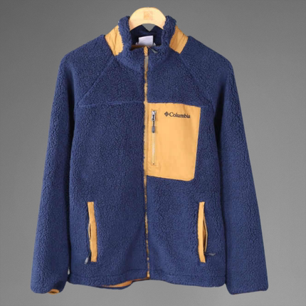 Columbia哥伦比亚抓绒衣男24秋冬款户外立领休闲保暖外套AE0918