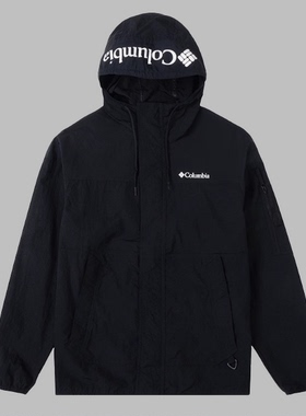 Columbia哥伦比亚男士户外休闲运动梭织连帽开衫夹克外套WE4839