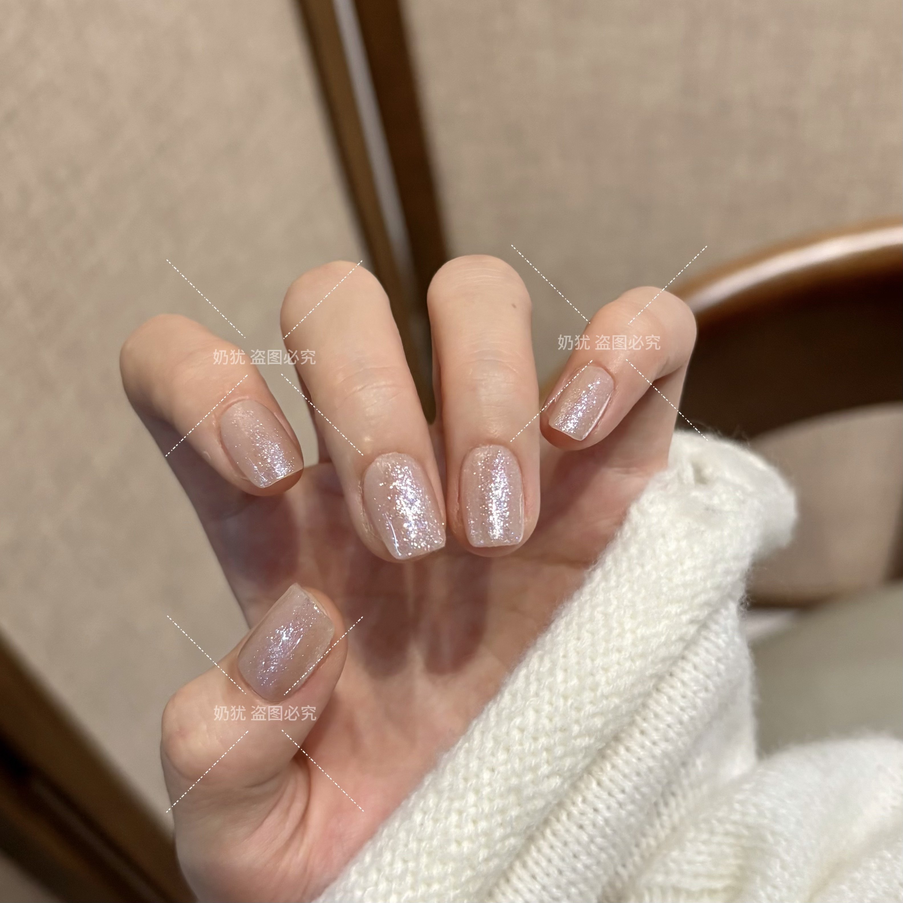 【A水漾】蓝色极光超闪雪绒粉纯手工穿戴甲高品质氛围感美甲成品,彩妆/香水/美妆工具,穿戴甲/甲片,淘宝优惠券,粉丝福利购,淘宝优惠卷