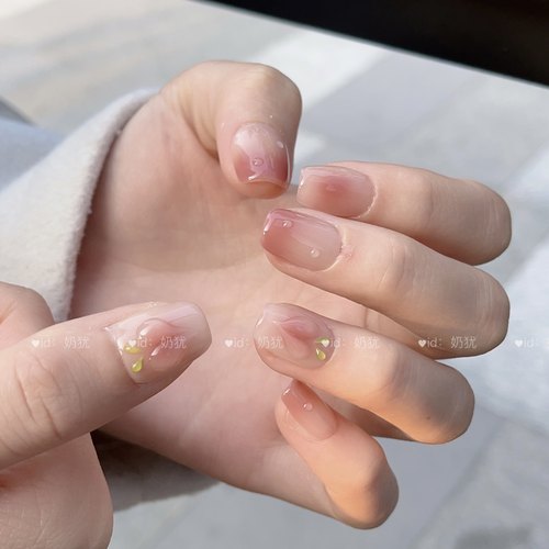 【A爆珠桃桃】高品质纯手工穿戴甲立体手绘超嫩桃子纯欲风美甲