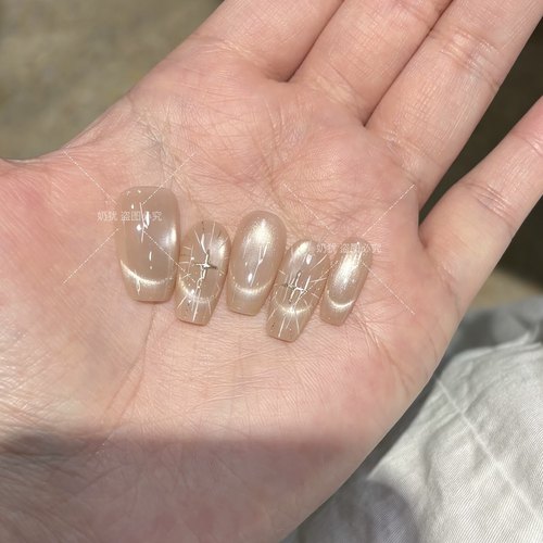 【神谕圣光】万圣节圣光猫眼燃尽纯手工穿戴甲手绘高品质美甲成品