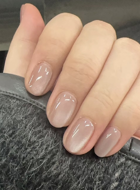 【月明珠】高品质10片纯手工裸肤水感玻璃珠猫眼美甲贴片可卸甲片