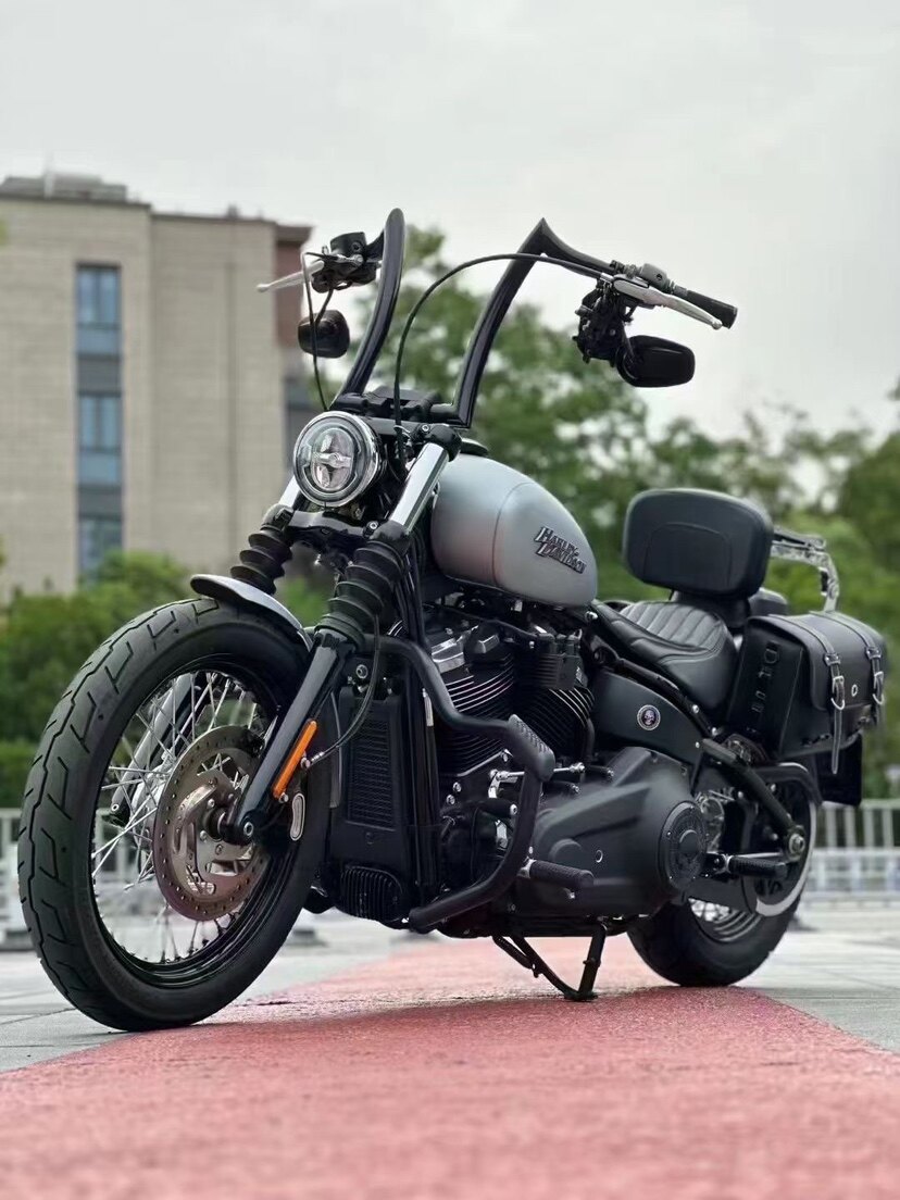 哈雷x48软尾标准街霸改装10寸12寸羊角把肥仔突破路威s14寸16寸高