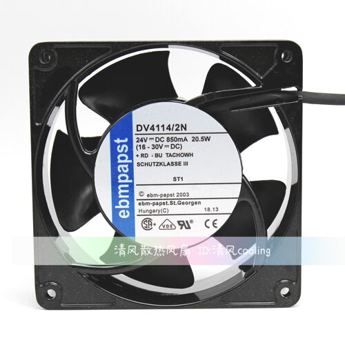 DV4114/2N 24V 20.5W 12厘米 双滚珠三线 12038变频器散热风扇