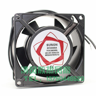 SF23080A P/N 2083HSL SUNON建准 8038 220V 80*80*38MM 轴流风扇