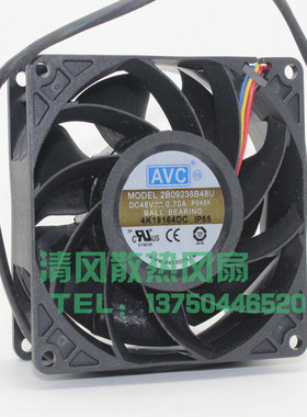 AVC 2B09238B48U P048K 9038 48V 0.70A 9CM 4线大风量变频器风扇